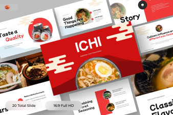 Japanese Food Infographic PowerPoint Template